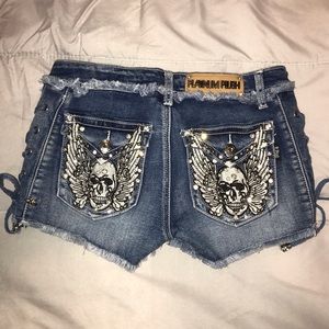 Platinum Plush Denim Shorts
